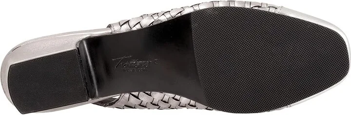 Trotters Dea Woven Women's Shoes Pewter : 7 WW (EE), Leather - Image 3