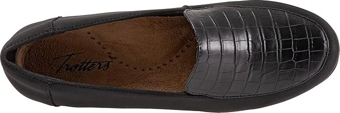 Trotters Deanna Women's Shoes Black Micro : 6 W (D), Leather - Image 2