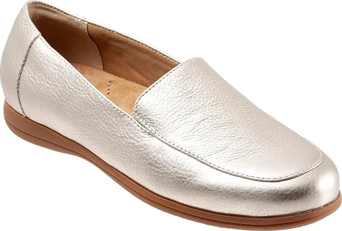 Trotters Deanna Women's Shoes Champagne Metallic Leather : 9.5 W (D)
