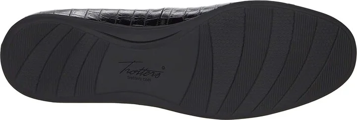 Trotters Dellis Women's Shoes Black Croco Veg Calf Leather : 7 N (AA) - Image 3