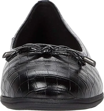 Trotters Dellis Women's Shoes Black Croco Veg Calf Leather : 7 N (AA) - Image 5