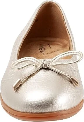 Trotters Dellis Women's Shoes Champagne Metallic Leather : 10.5 N (AA) - Image 5