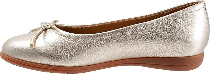 Trotters Dellis Women's Shoes Champagne Metallic Leather : 10.5 N (AA) - Image 6