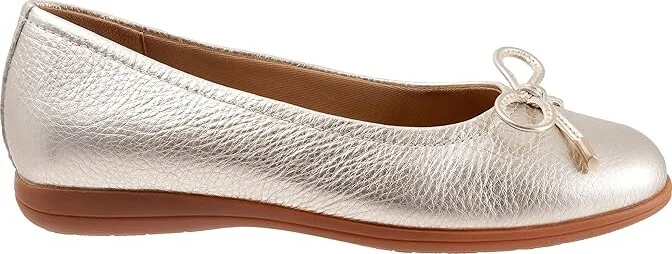 Trotters Dellis Women's Shoes Champagne Metallic Leather : 10.5 N (AA) - Image 7