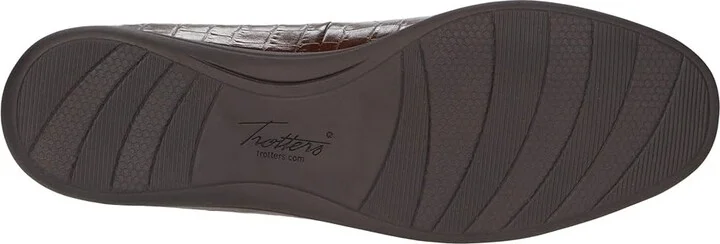 Trotters Dellis Women's Shoes Dark Brown Croco Veg Calf Leather : 8.5 N (AA) - Image 3