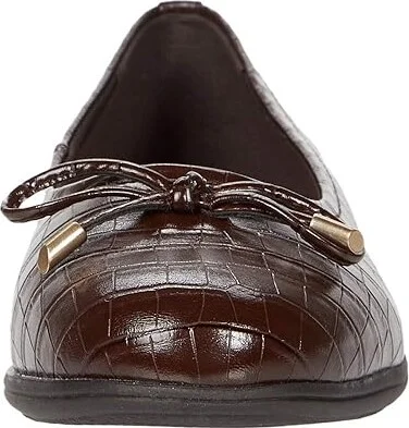 Trotters Dellis Women's Shoes Dark Brown Croco Veg Calf Leather : 8.5 N (AA) - Image 5
