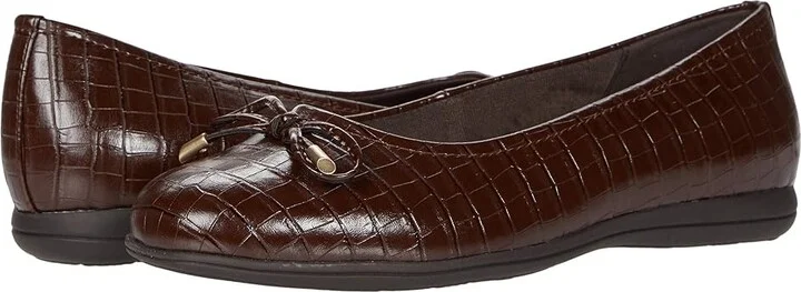 Dark Brown Croco Veg Calf Leather
