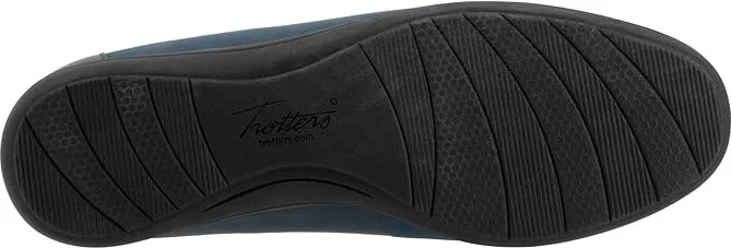 Trotters Delmara Women's Flat Shoes Navy Nubuck : 12 M (B), Leather - Image 3