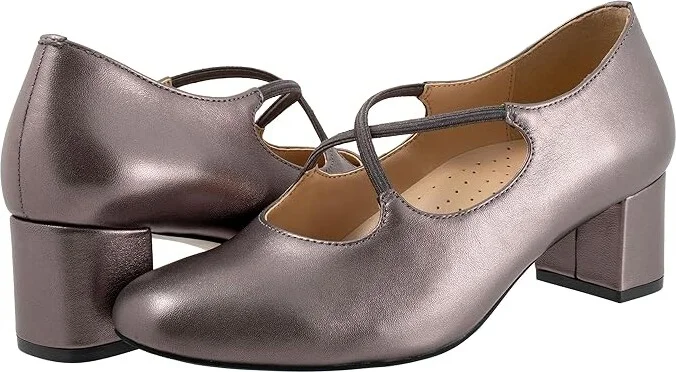 Trotters Demi High Women's Heels Pewter : 11 W (D), Synthetic