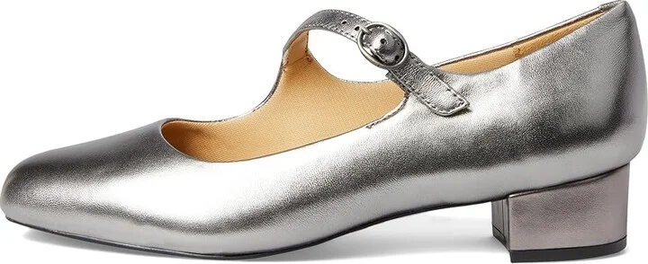 Trotters Desna High Women's Heels Pewter : 5 M (B), Leather/Rubber - Image 6