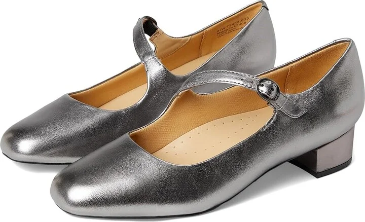 Trotters Desna High Women's Heels Pewter : 5 M (B), Leather/Rubber