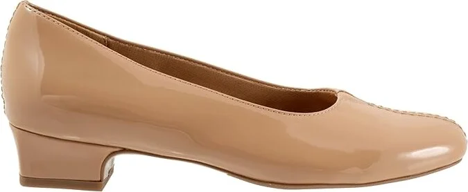 Trotters Doris Women's 1-2 inch heel Shoes Beige Patent : 6 W (D), Leather - Image 7