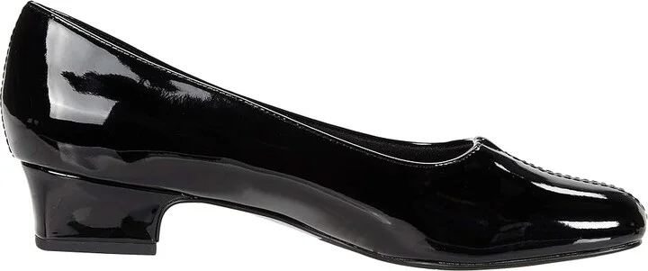 Trotters Doris Women's 1-2 inch heel Shoes Black Patent : 6.5 N (AA), Leather - Image 7