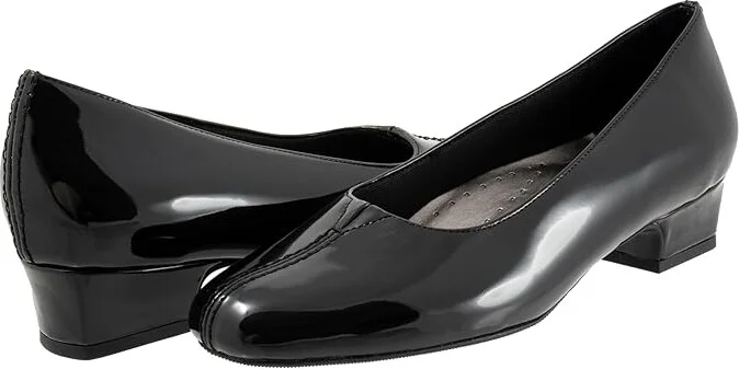 Trotters Doris Women's 1-2 inch heel Shoes Black Patent : 7.5 M (B), Leather
