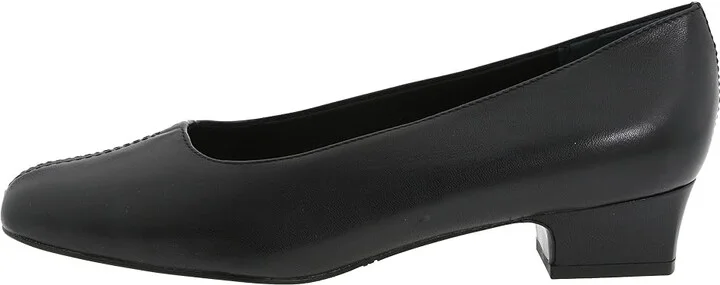 Trotters Doris Women's 1-2 inch heel Shoes Black Soft Kid : 10 S (3A), Leather - Image 6