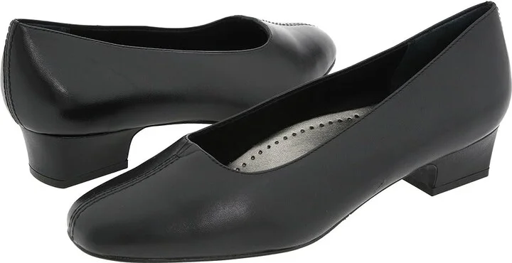 Trotters Doris Women's 1-2 inch heel Shoes Black Soft Kid : 10 S (3A), Leather
