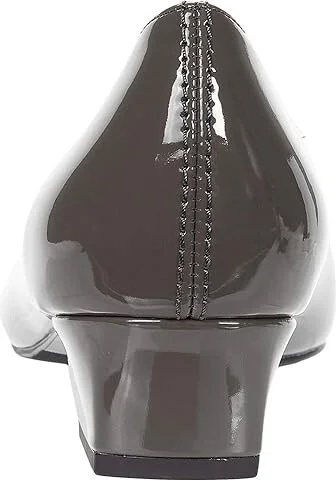 Trotters Doris Women's 1-2 inch heel Shoes Grey Patent : 6 WW (EE), Leather - Image 4