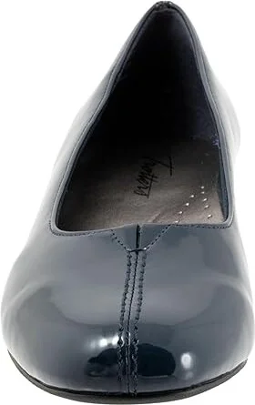 Trotters Doris Women's 1-2 inch heel Shoes Navy Patent : 9 N (AA), Leather - Image 5