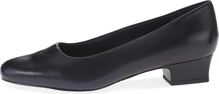 Trotters Doris Women's 1-2 inch heel Shoes Navy Soft Kid : 5 M (B), Leather - Image 6