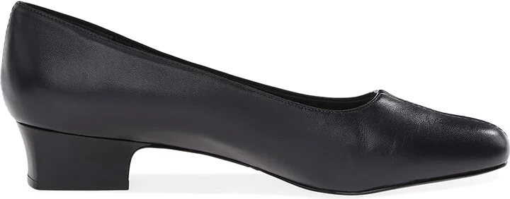 Trotters Doris Women's 1-2 inch heel Shoes Navy Soft Kid : 5 M (B), Leather - Image 7