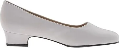 Trotters Doris Women's 1-2 inch heel Shoes White : 12 WW (EE), Leather - Image 7