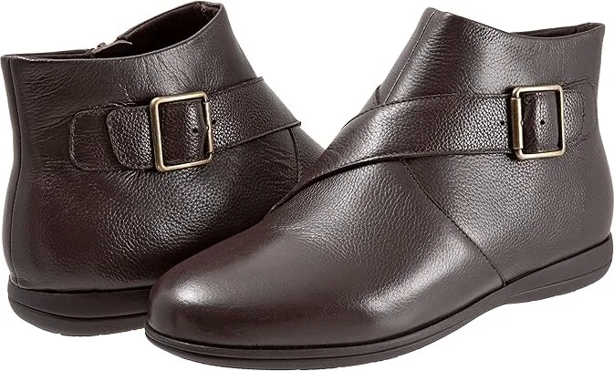 Trotters Doxie Women's Shoes Dark Brown : 9 W (D), Leather