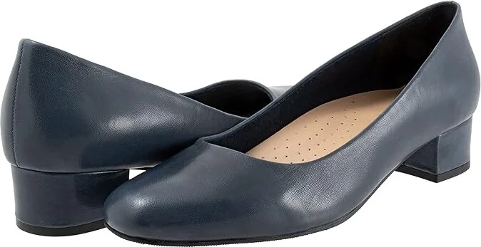 Trotters Dream High Women's Heels Navy : 9 W (D), Leather