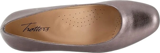 Trotters Dream High Women's Heels Pewter Metallic : 5.5 M (B), Leather - Image 2