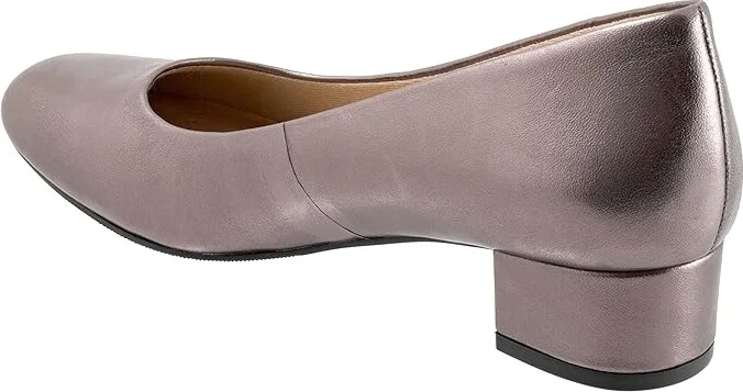 Trotters Dream High Women's Heels Pewter Metallic : 5.5 M (B), Leather - Image 4