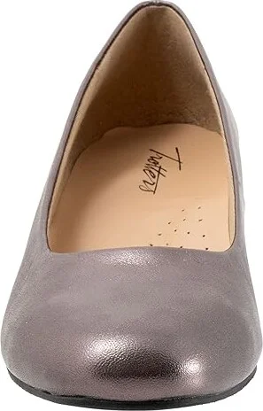 Trotters Dream High Women's Heels Pewter Metallic : 5.5 M (B), Leather - Image 5