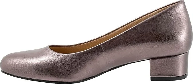 Trotters Dream High Women's Heels Pewter Metallic : 5.5 M (B), Leather - Image 6