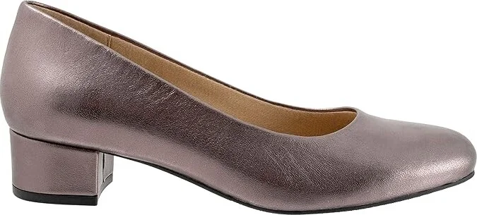 Trotters Dream High Women's Heels Pewter Metallic : 5.5 M (B), Leather - Image 7