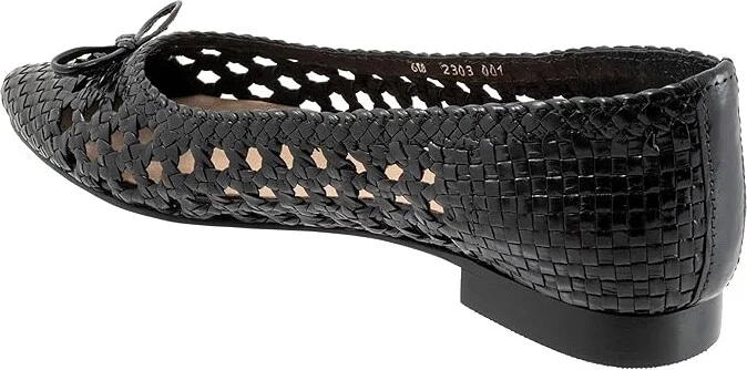 Trotters Edith Women's Flat Shoes Black : 8.5 W (D), Leather - Image 4