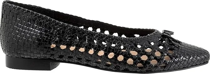 Trotters Edith Women's Flat Shoes Black : 8.5 W (D), Leather - Image 7