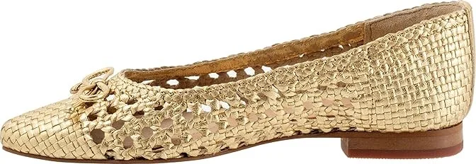 Trotters Edith Women's Flat Shoes Gold Metallic : 10.5 W (D), Leather - Image 6