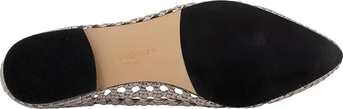 Trotters Edith Women's Flat Shoes Pewter Metallic : 12 M (B), Leather - Image 3