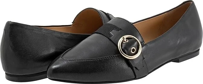 Trotters Emmett Women's Flat Shoes Black : 9.5 N (AA), Leather
