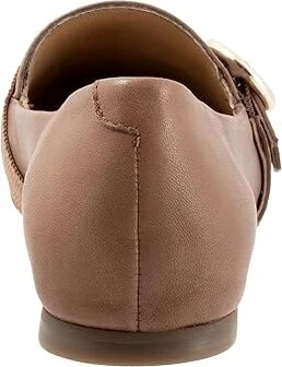 Trotters Emmett Women's Flat Shoes Stone : 10.5 M (B), Leather - Image 4