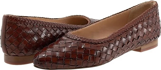 Trotters Emmie Women's Flat Shoes Cognac : 7.5 N (AA), Leather