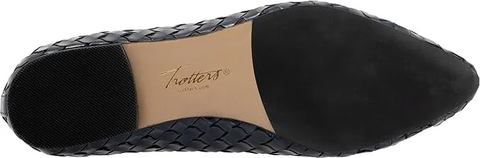 Trotters Emmie Women's Flat Shoes Navy : 11 W (D), Leather - Image 3