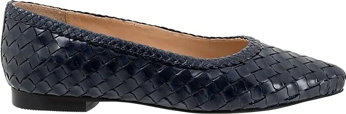 Trotters Emmie Women's Flat Shoes Navy : 11 W (D), Leather - Image 7