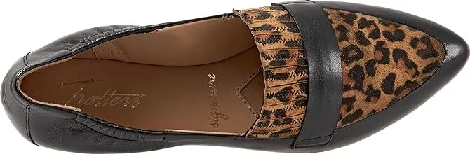 Trotters Emotion Women's Shoes Black/Tan Cheetah : 5 M (B), Leather/Suede - Image 2