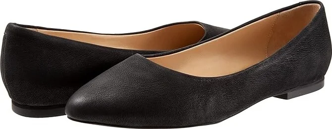 Trotters Estee Women's Slip-on Dress Shoes Black Nubuck : 6 W (D)