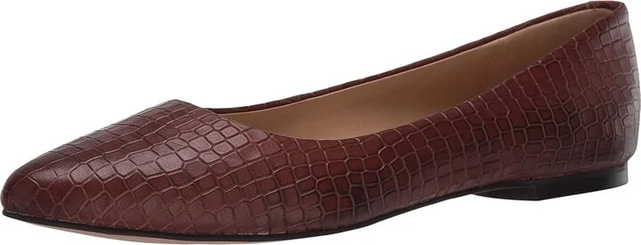 Trotters Estee Women's Slip-on Dress Shoes Brown Croco : 6 WW (EE), Leather/Textile - Image 2