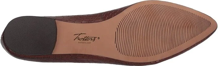 Trotters Estee Women's Slip-on Dress Shoes Brown Croco : 6 WW (EE), Leather/Textile - Image 4