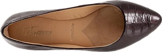 Trotters Estee Women's Slip-on Dress Shoes Burgundy Croco/Patent : 9 N (AA), Leather - Image 2