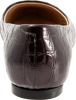 Trotters Estee Women's Slip-on Dress Shoes Burgundy Croco/Patent : 9 N (AA), Leather - Image 4