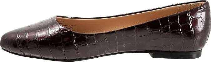 Trotters Estee Women's Slip-on Dress Shoes Burgundy Croco/Patent : 9 N (AA), Leather - Image 6