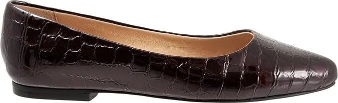 Trotters Estee Women's Slip-on Dress Shoes Burgundy Croco/Patent : 9 N (AA), Leather - Image 7