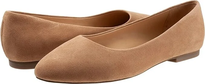 Trotters Estee Women's Slip-on Dress Shoes Camel Suede : 8.5 M (B)